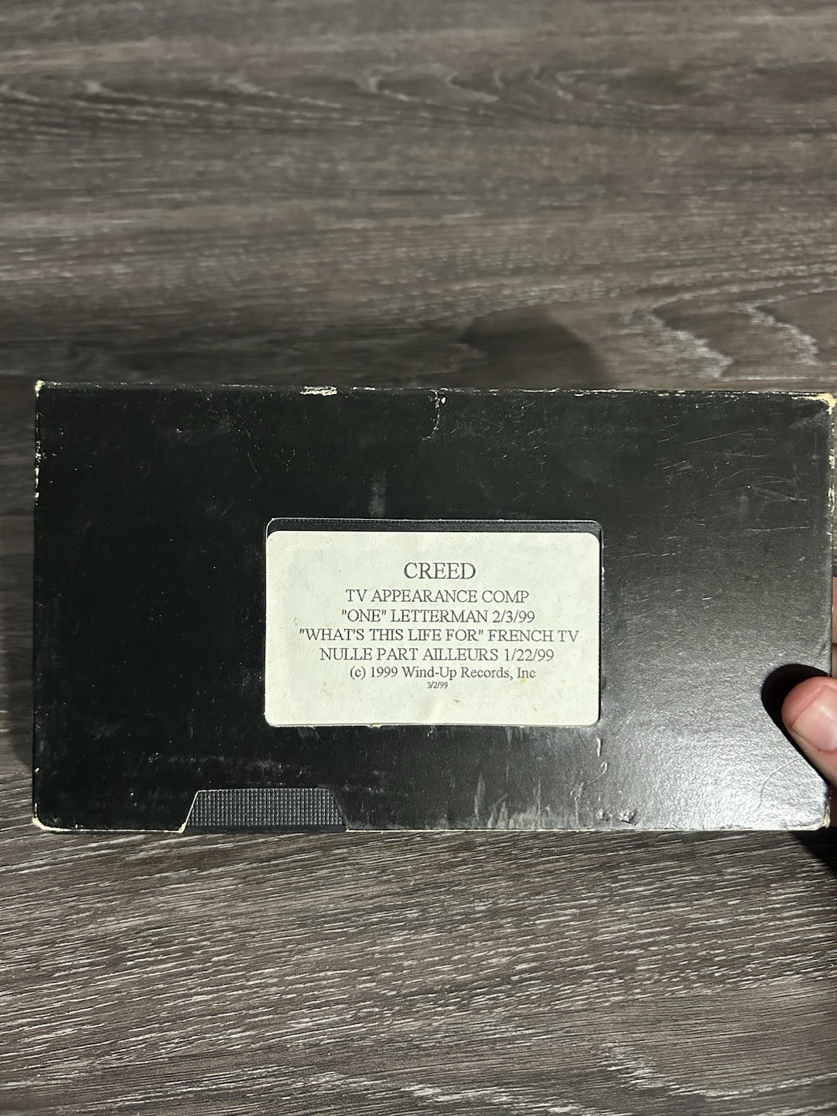 Creed Tv Appearance Comp 1999 Music Video Promo Wind Up Records Vhs