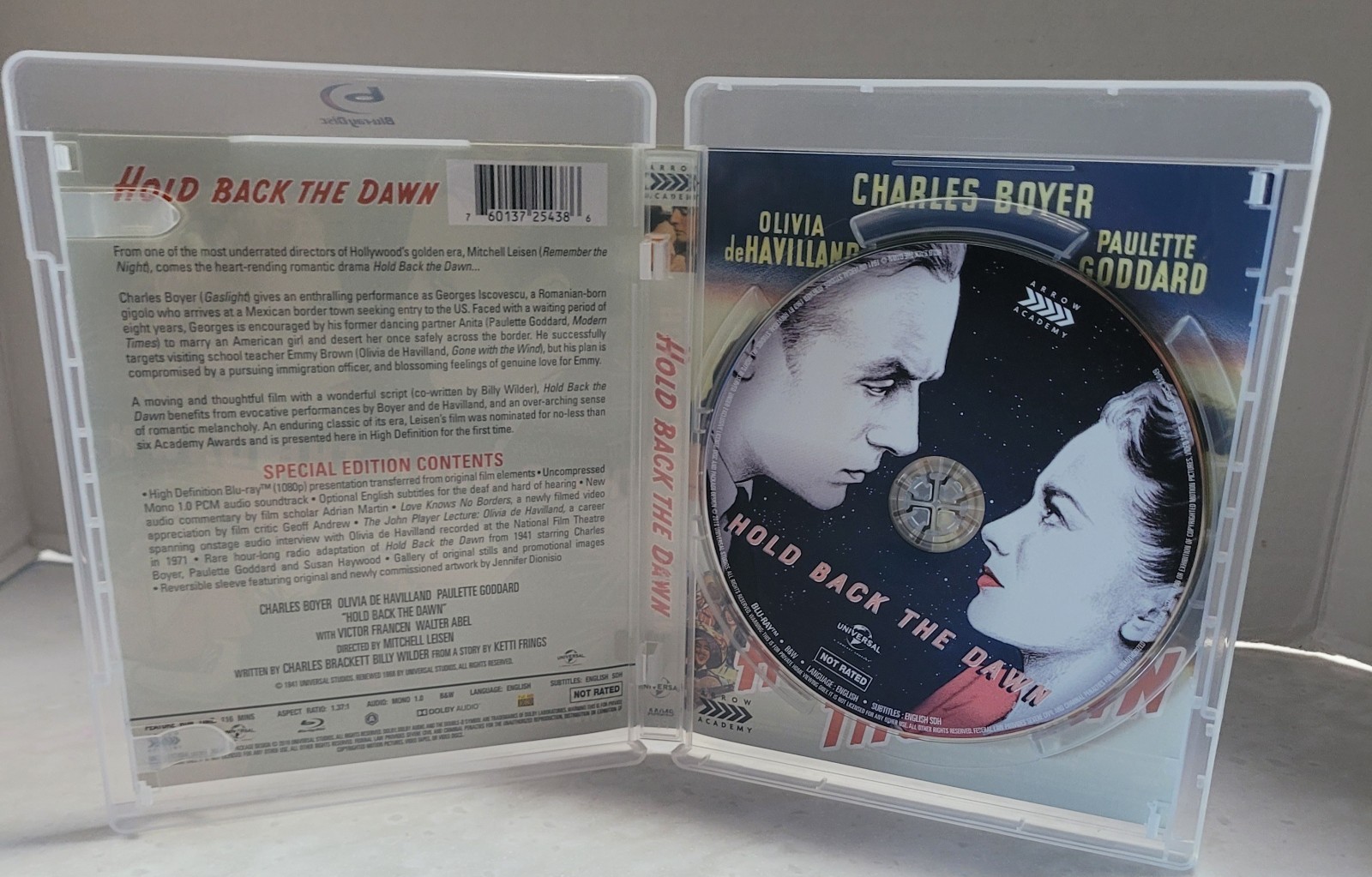 Hold Back The Dawn 1941 (2019 Arrow Academy Region A Blu-ray) NEVER TRUST STOCK