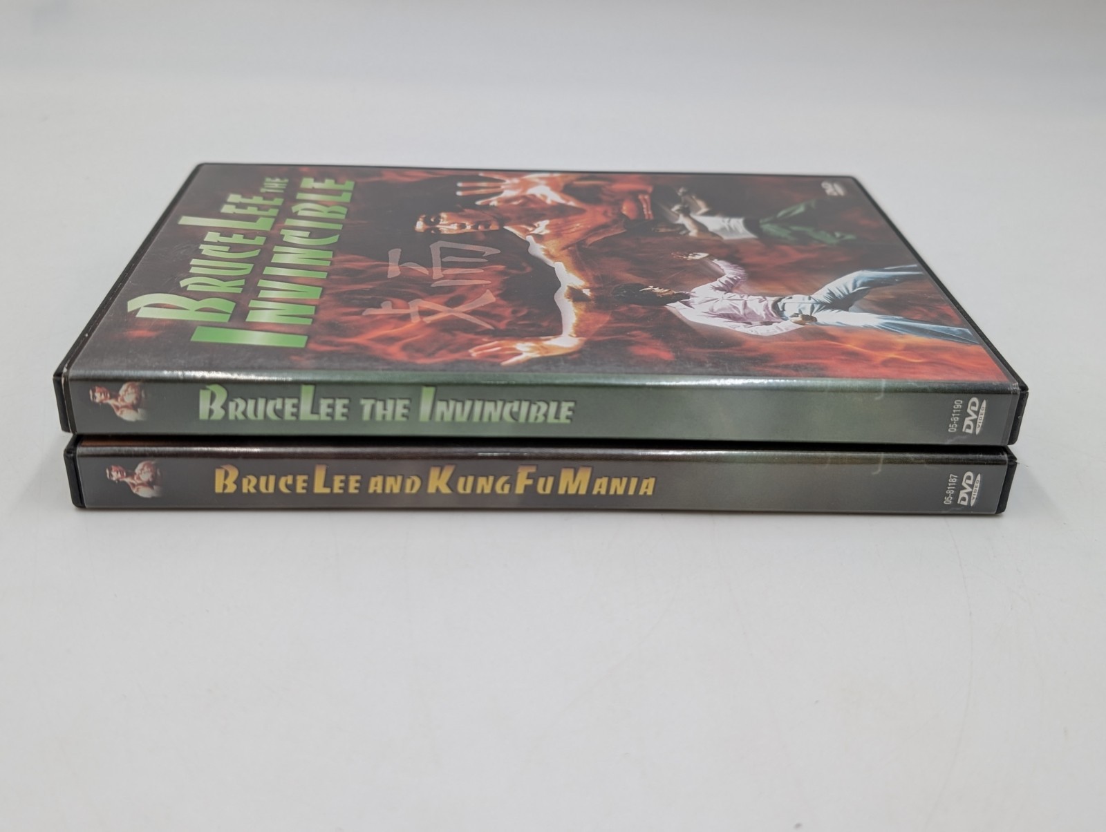 Vtg Bruce Lee The Invincible & Bruce Lee and Kung Fu Mania 2 DVD Lot