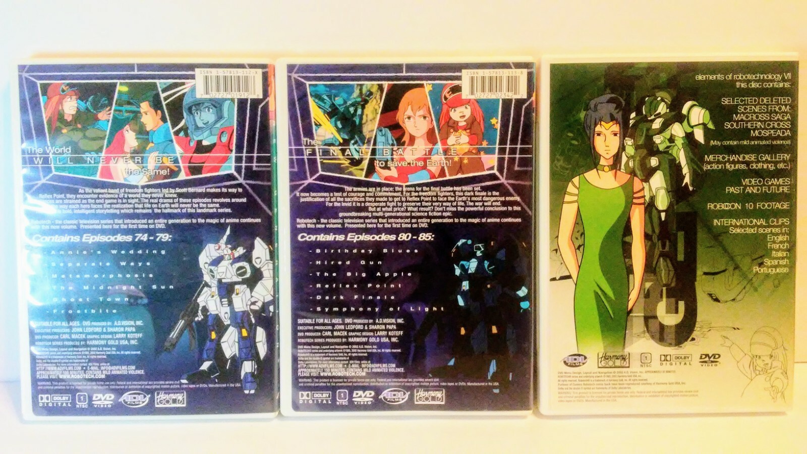 Robotech New Generation Lot of 3 DVDs: E7, 13, 14 (Value Pack)