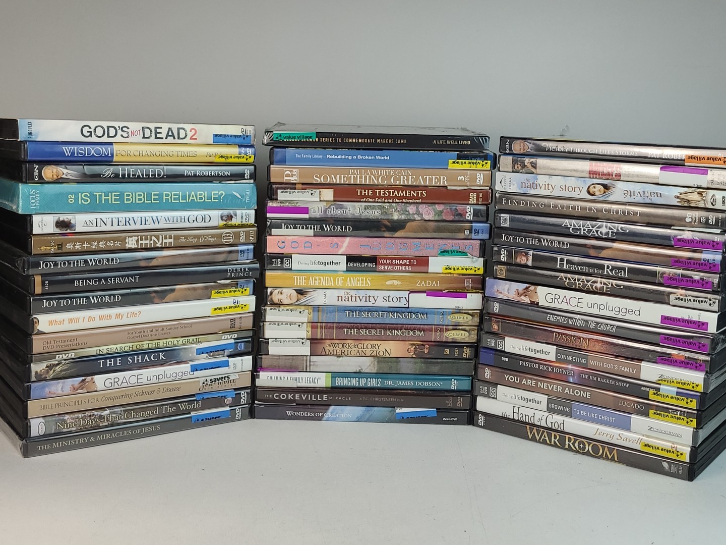 Lot Of 60+ Religion DVDs Christian Church Bible Study Gospel Jesus *FREE SHIP*