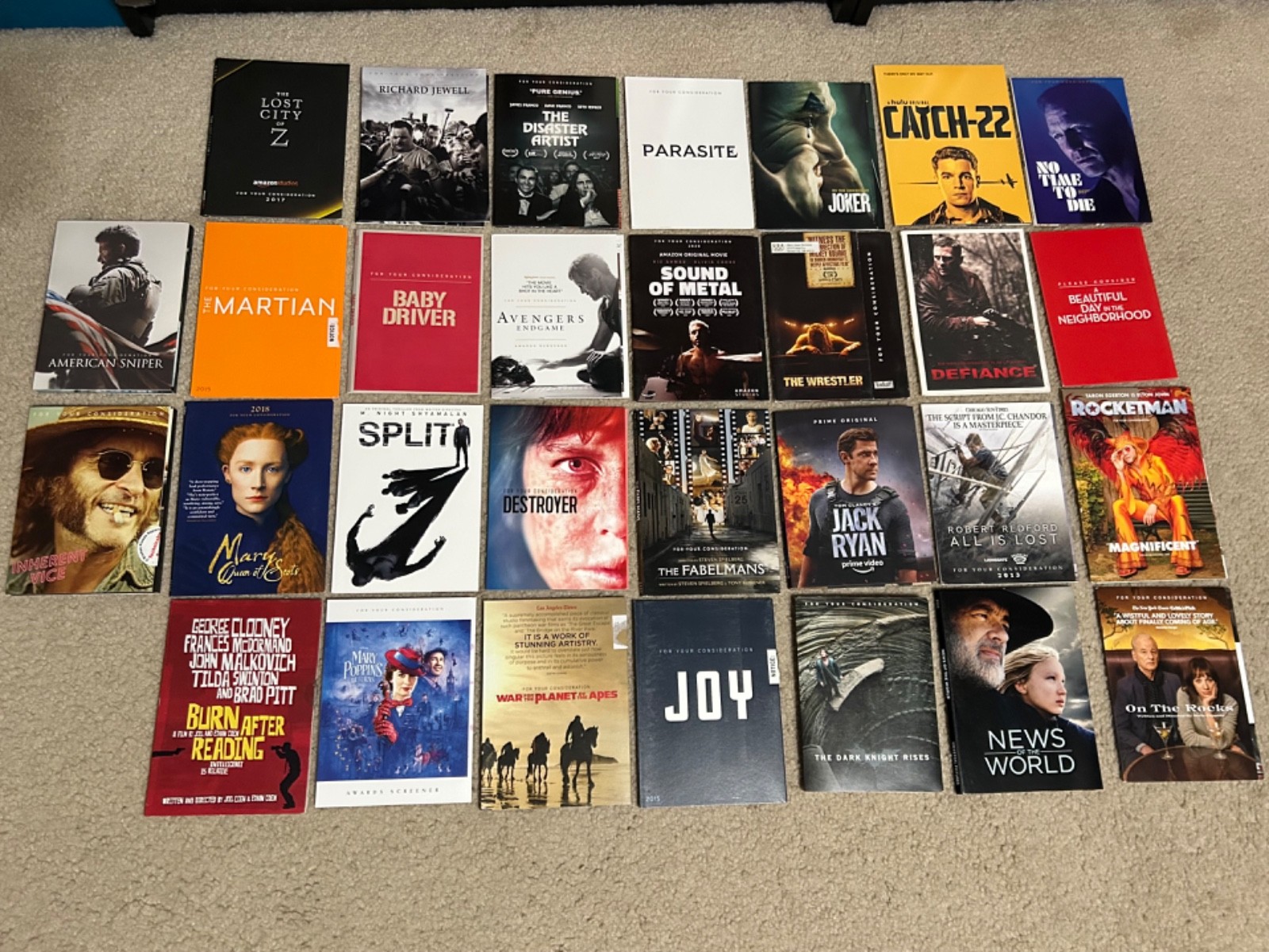 Huge Lot of 30 DVD FYC promo Movies Netflix