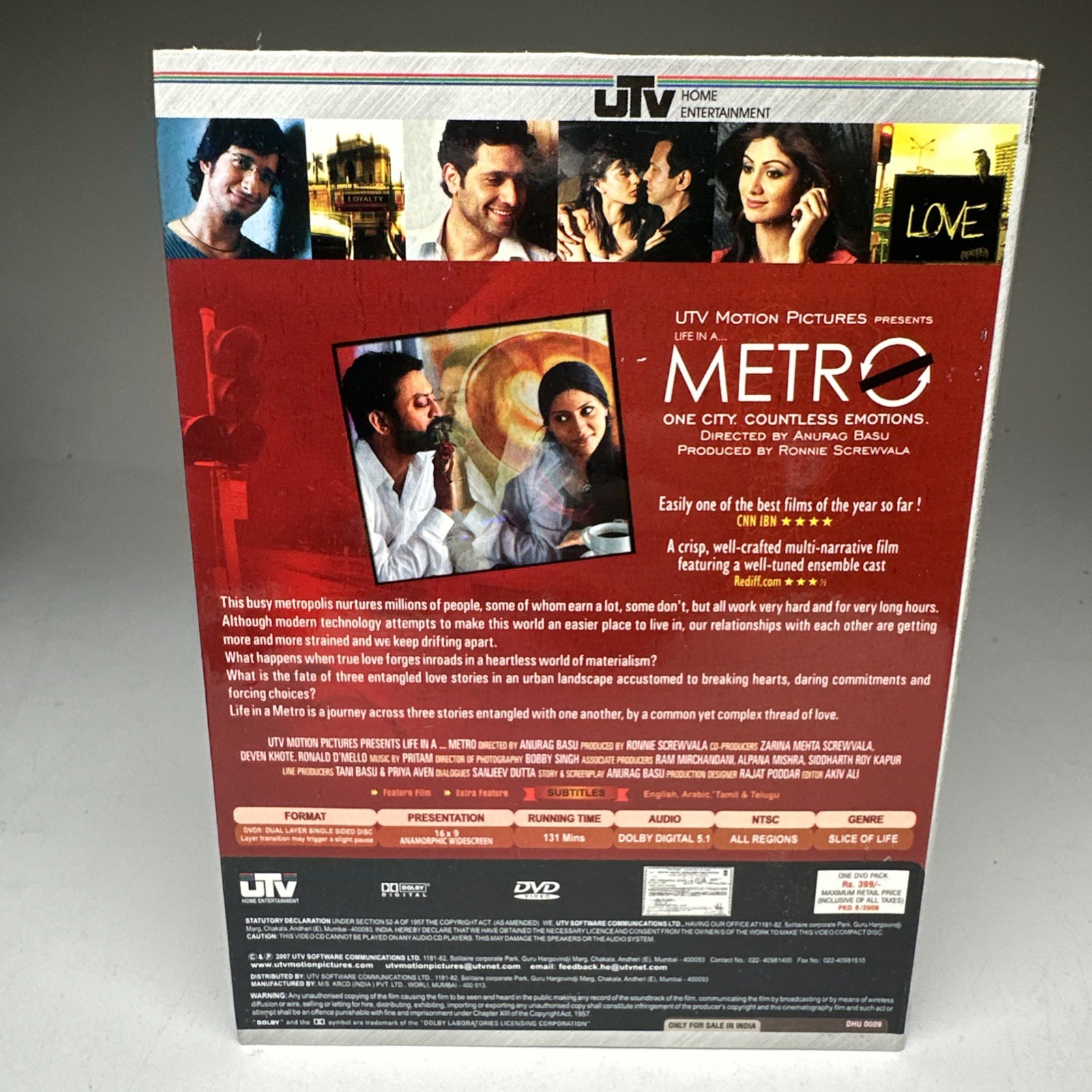 Life in A Metro (Hindi DVD) (2007) (English Subtitles)