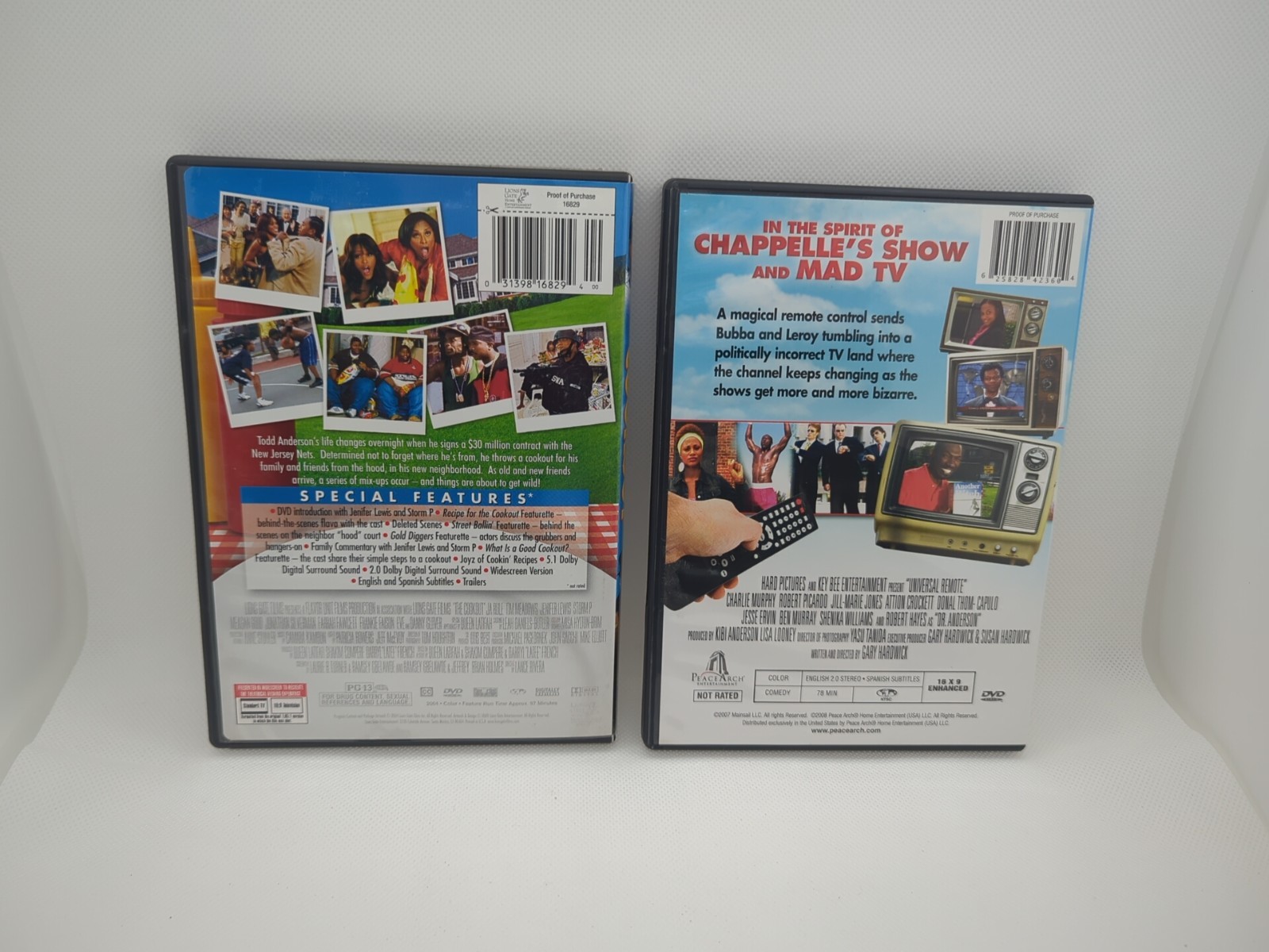 2 Movies “THE COOKOUT” & “Universal Remote” Must See! DVD Original