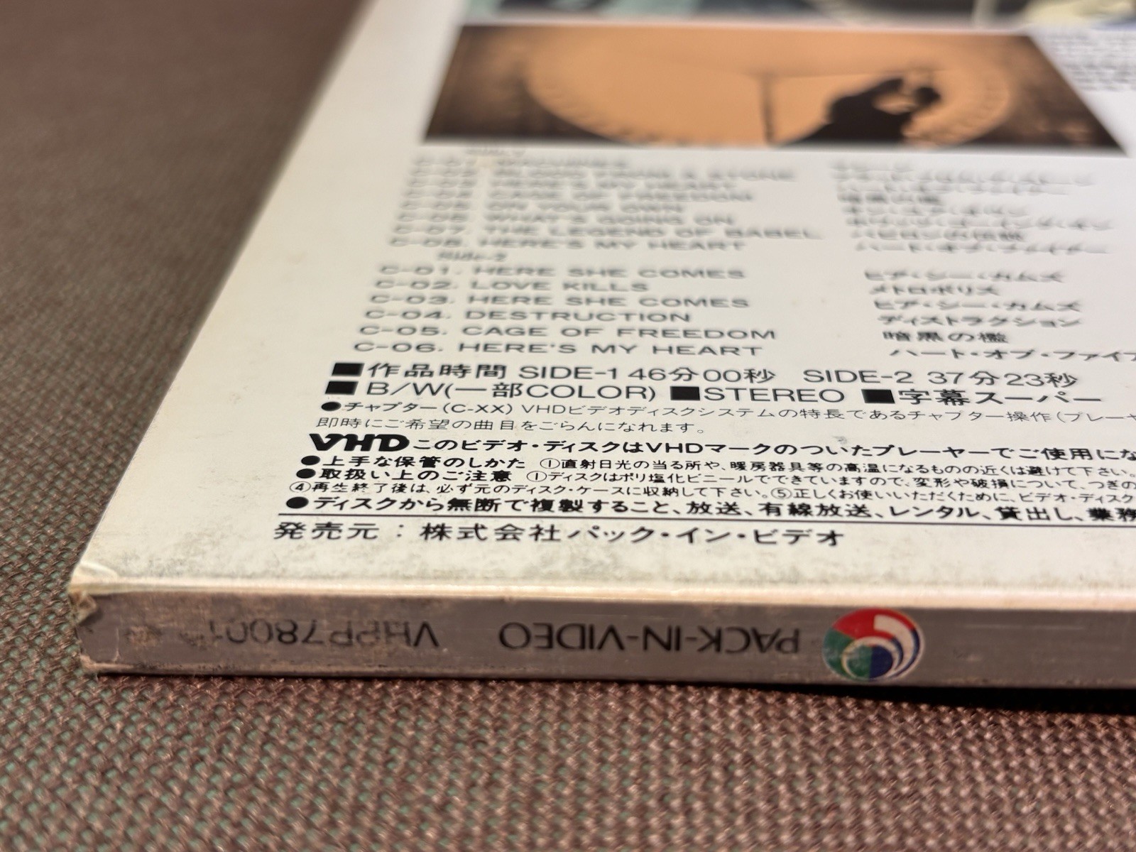 Metropolis Giorgio Moroder JAPAN VHD VHPP78001 JPN INSERT Freddie Mercury A. Ant