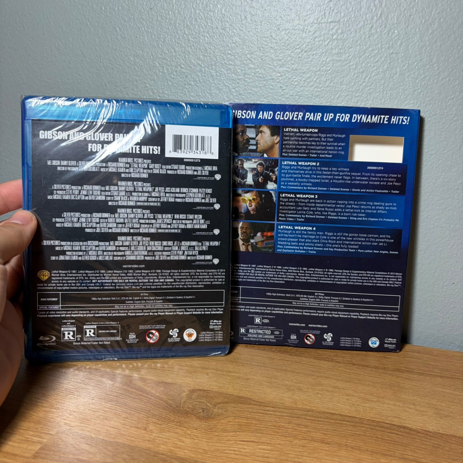 Lethal Weapon 1 2 3 4 Film Favorites Collection Blu-ray Set New Sealed Slipcover