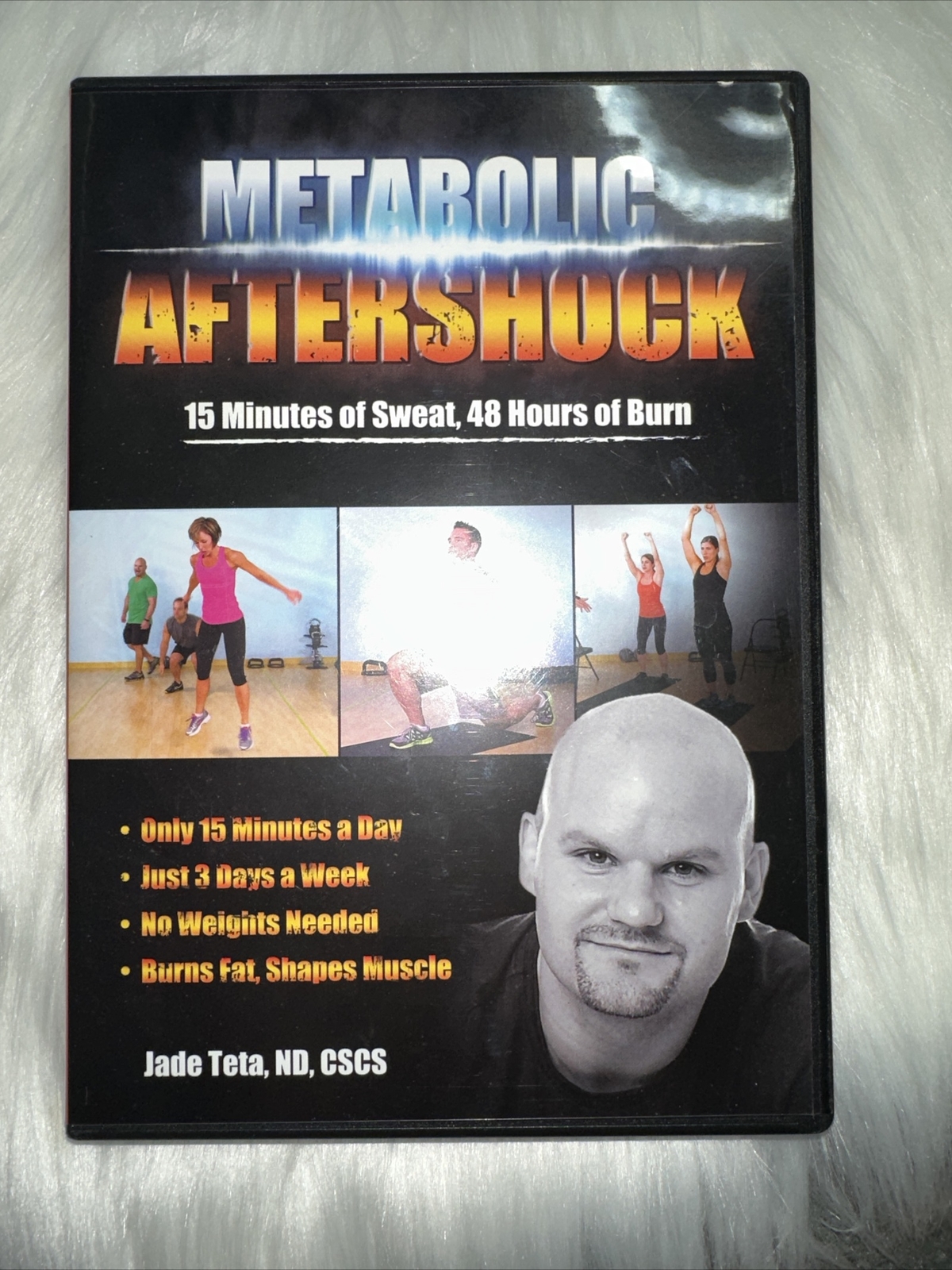 Metabolic Aftershock: 15 Minutes of Sweat 48 Hours Burn 4 DVD Set Jade Teta