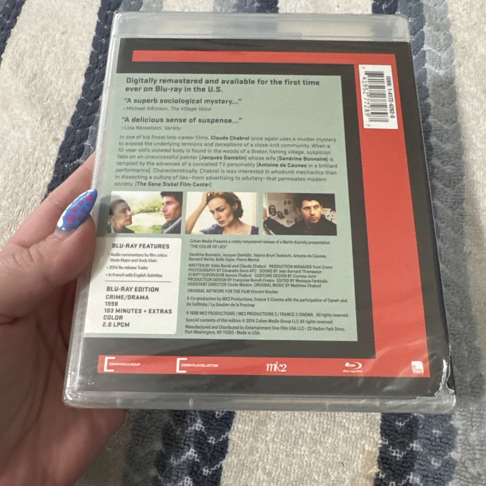NEW READ** The Color of Lies (Blu-ray Disc, 2016, Cohen Media Group)