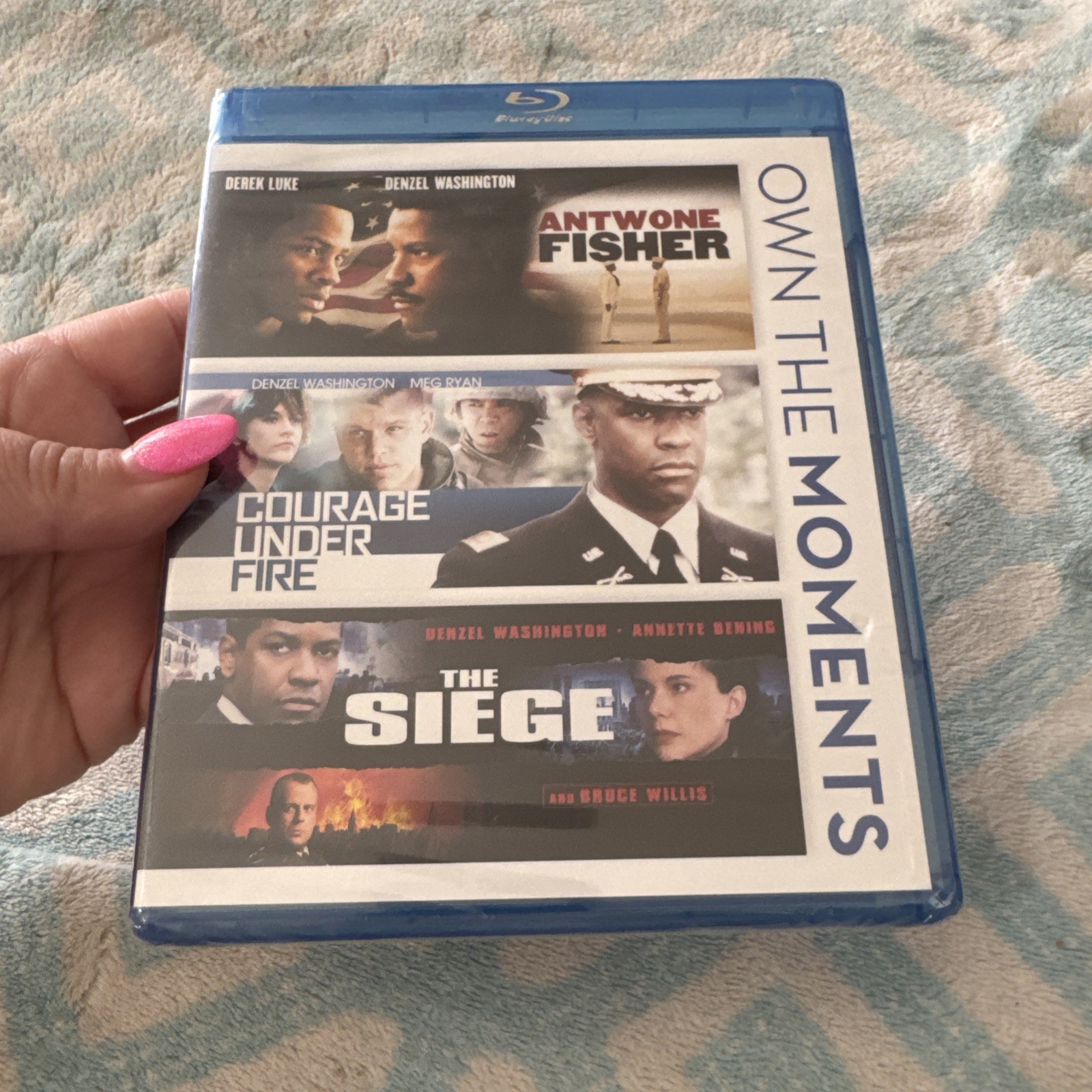 NEW**Antwone Fisher/Courage Under Fire/The Siege Blu-ray 3 Disc Set.