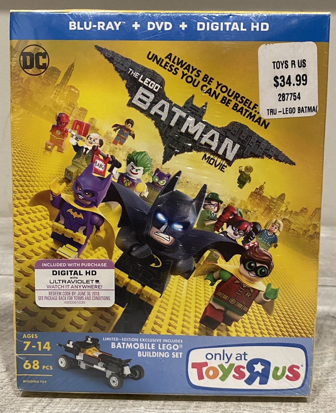 The LEGO Batman Movie Blu-ray DVD BRAND NEW FACTORY SEALED TOY R US LIMITED ED.