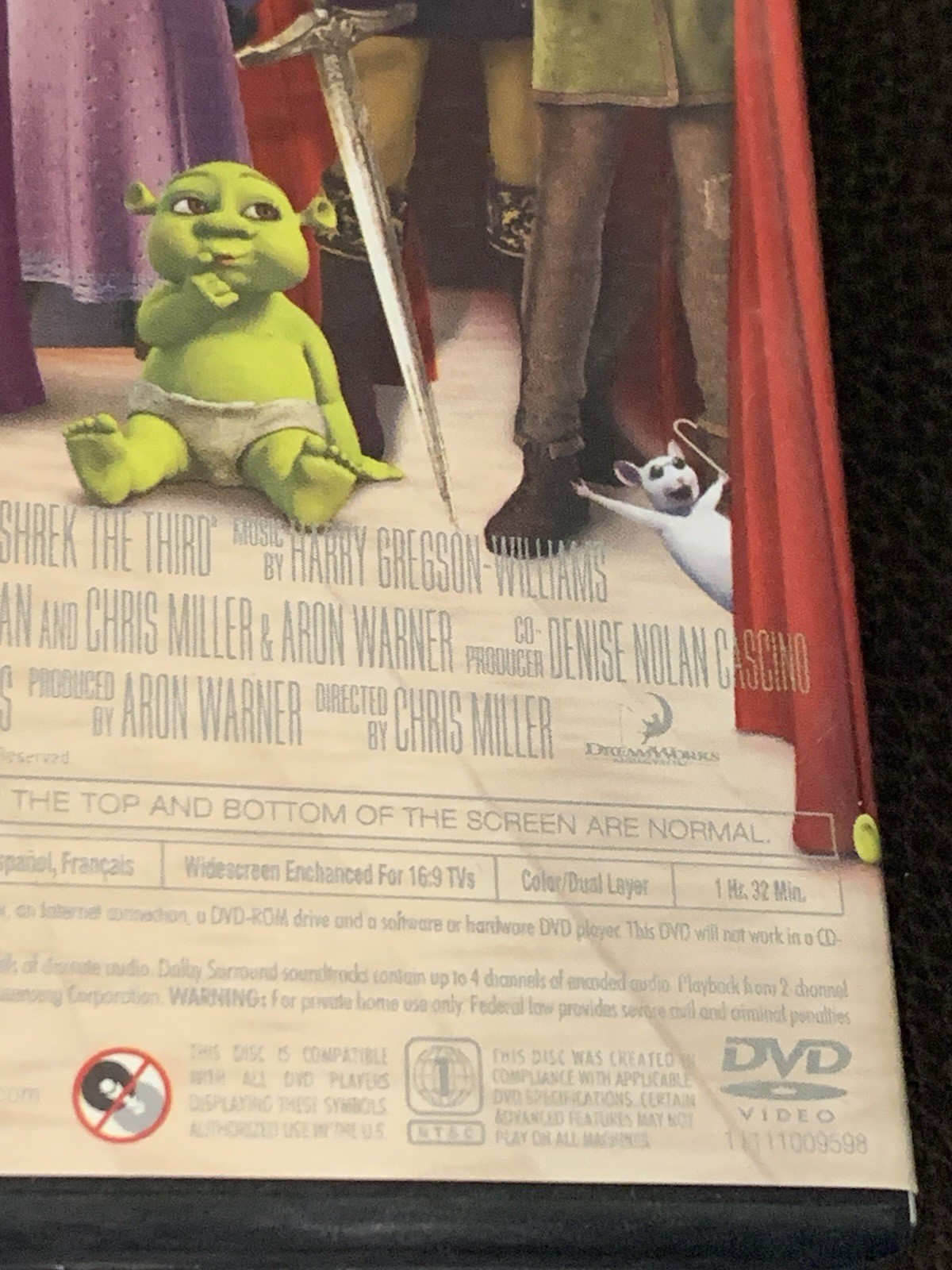 Shrek the Third DVD Movie Dreamworks Tested Works Widescreen Physical Media