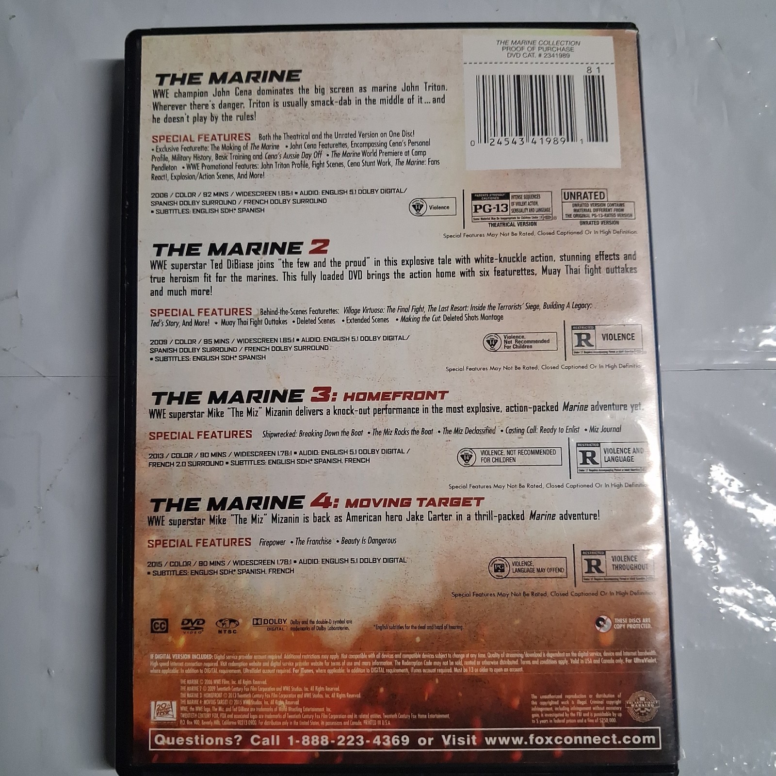 The Marine Collection – 4 Movies (DVD, 2015) 1-4
