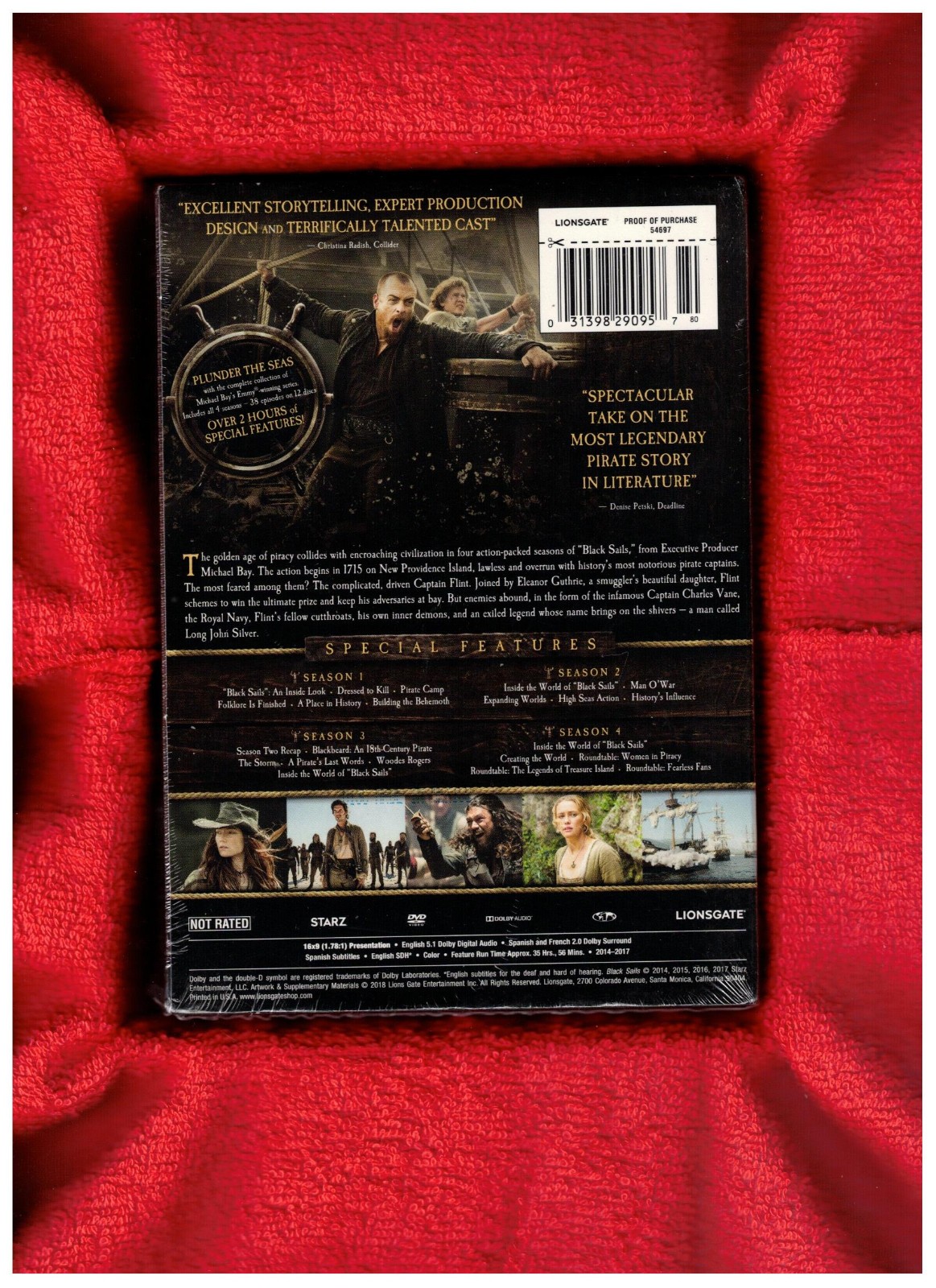 Black Sails: the Complete Collection DVD New Sealed Free Shipping