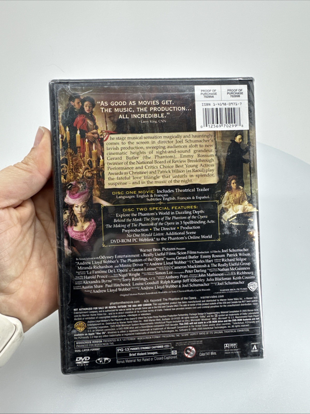 The Phantom of the Opera DVD 2 Disc Special Widescreen Edition