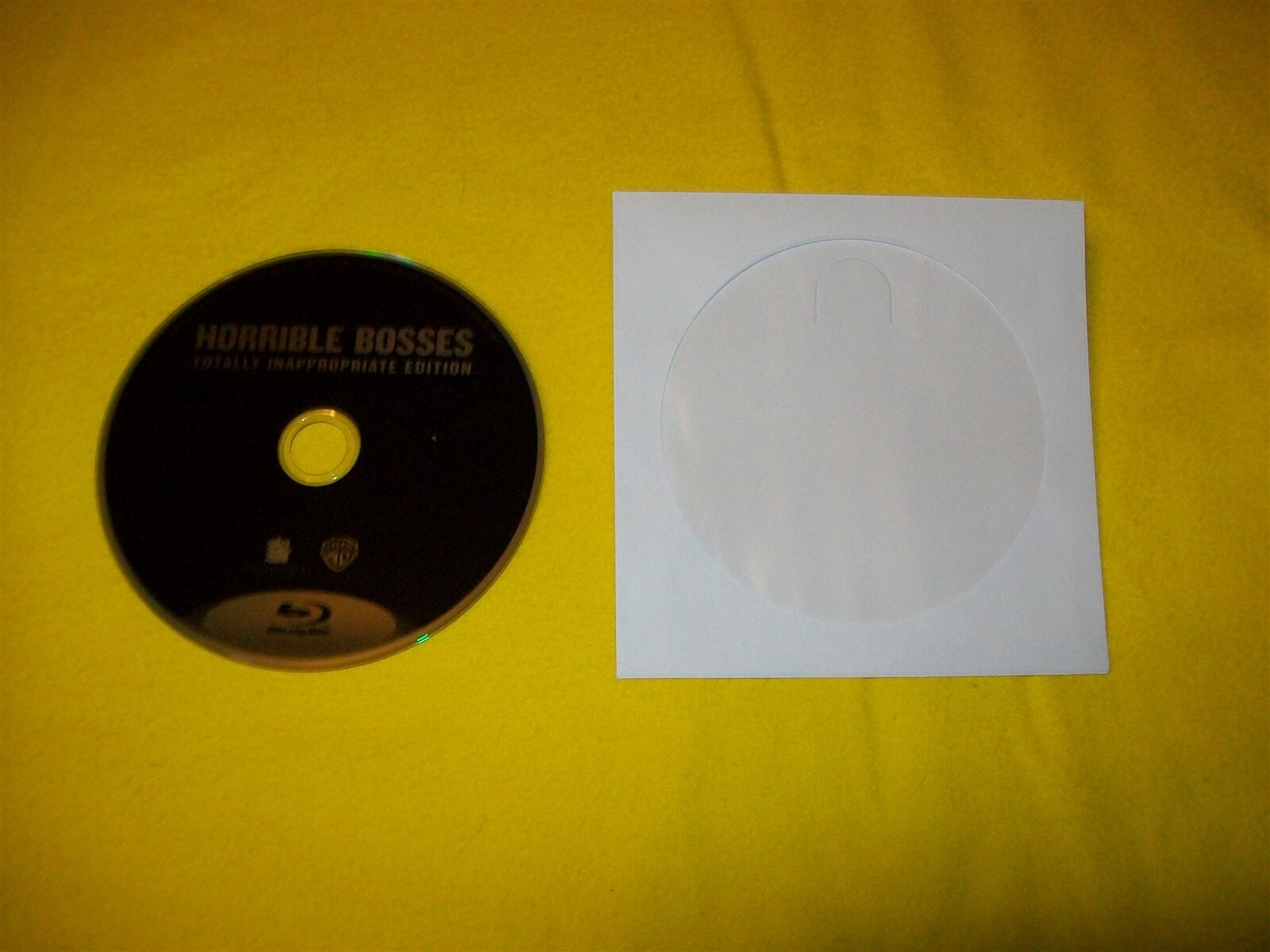 HORRIBLE BOSSES BLURAY DISC ONLY NO CASE INCLUDED TOTALLY INAPPROPRIATE EDITION