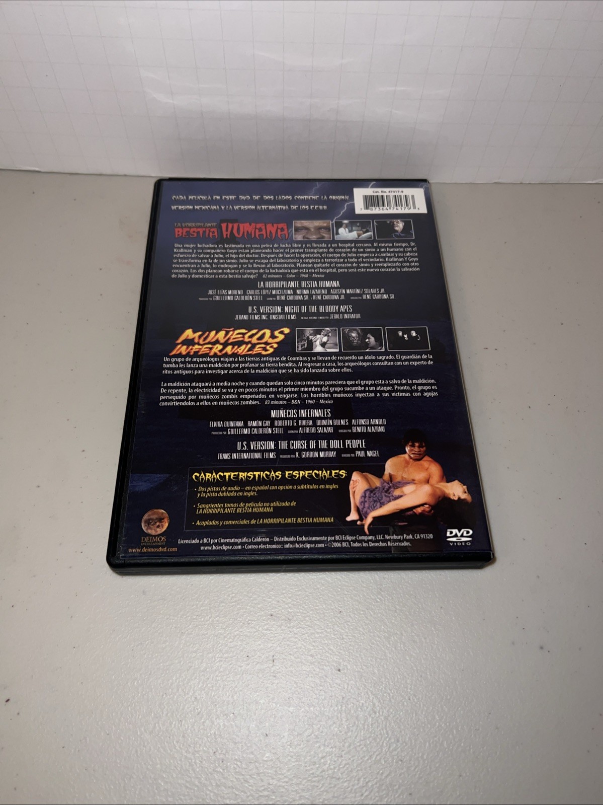 Night of the Bloody Apes / Curse of the Doll People (DVD) Mexican Horror Films