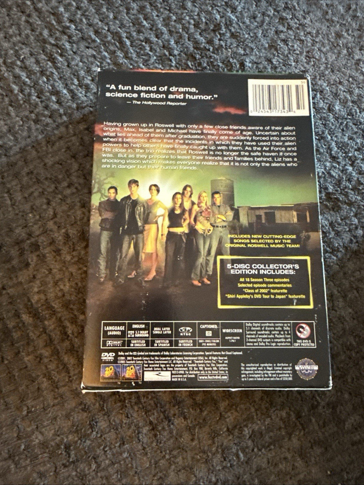 ROSWELL Complete Series DVD Lot Seasons 1-3 Sci-Fi Television TV Set