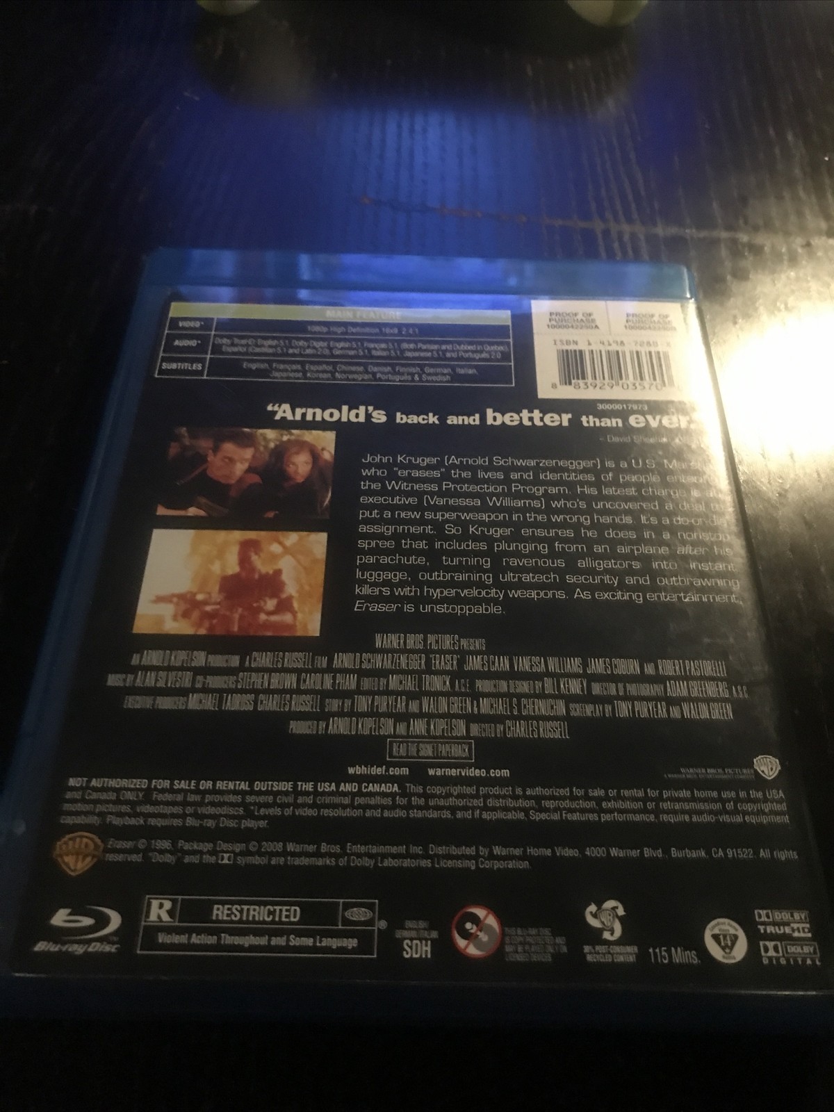 Eraser (Blu-ray, 1996)