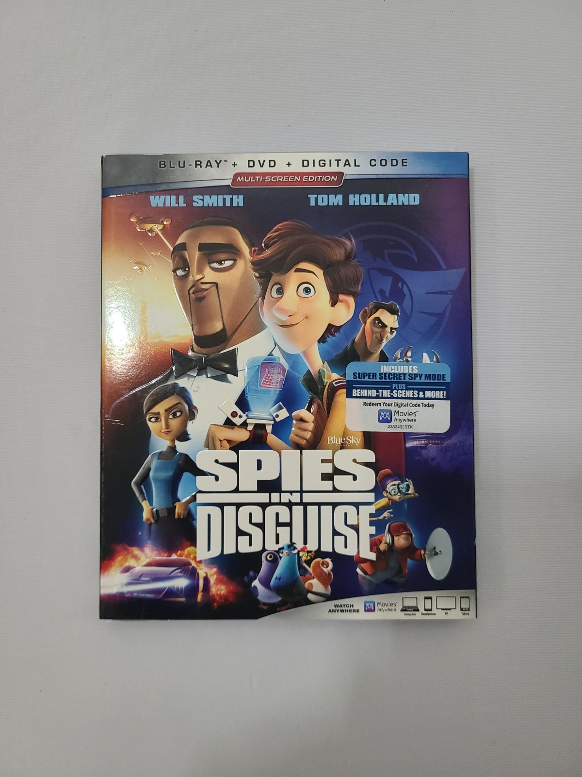 Spies in Disguise (Blu-ray, DVD 2019) Tom Holland, Will Smith