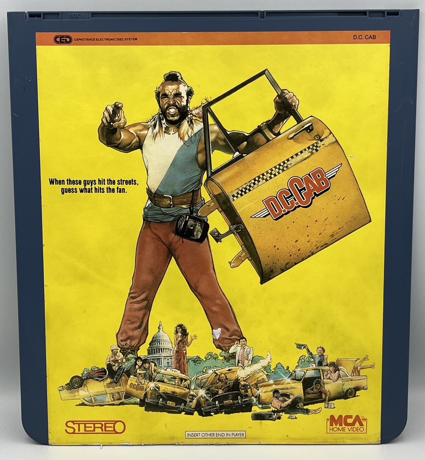 D.C. CAB CED Videodisc 1983 Comedy MR. T Gary Busey Bill Maher Untested