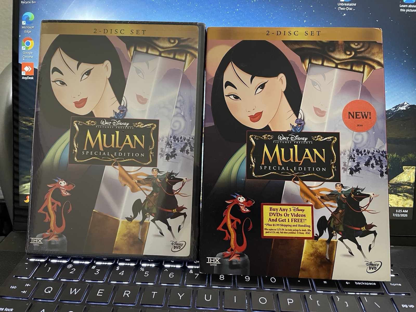 Mulan Special Edition Disney Movie New Sealed + Slip Cover