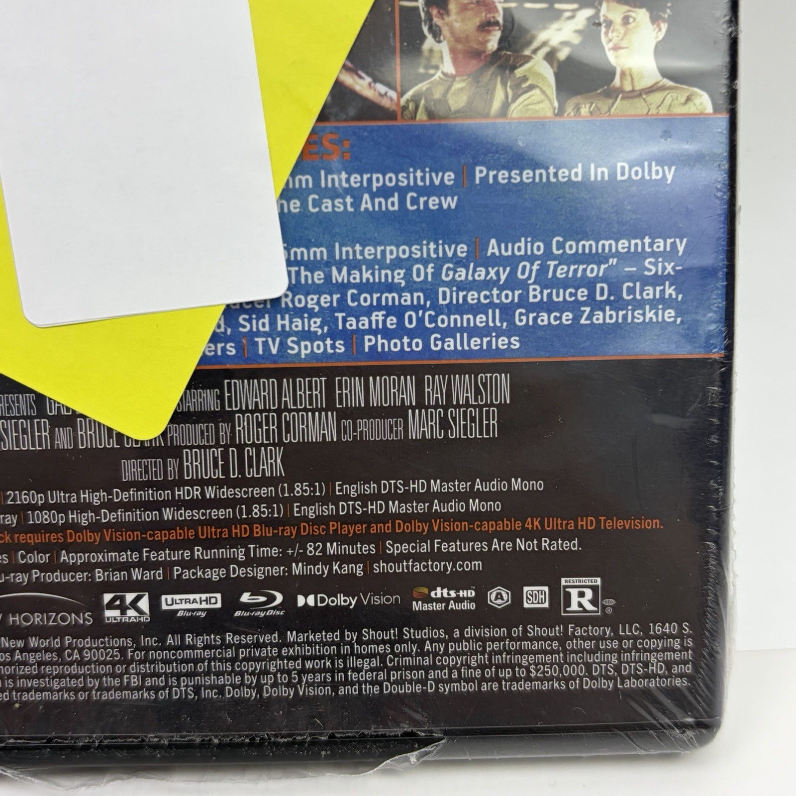 Galaxy of Terror – Collector’s Edition (4K UHD + Blu-ray, 1981) STILL WRAPPED