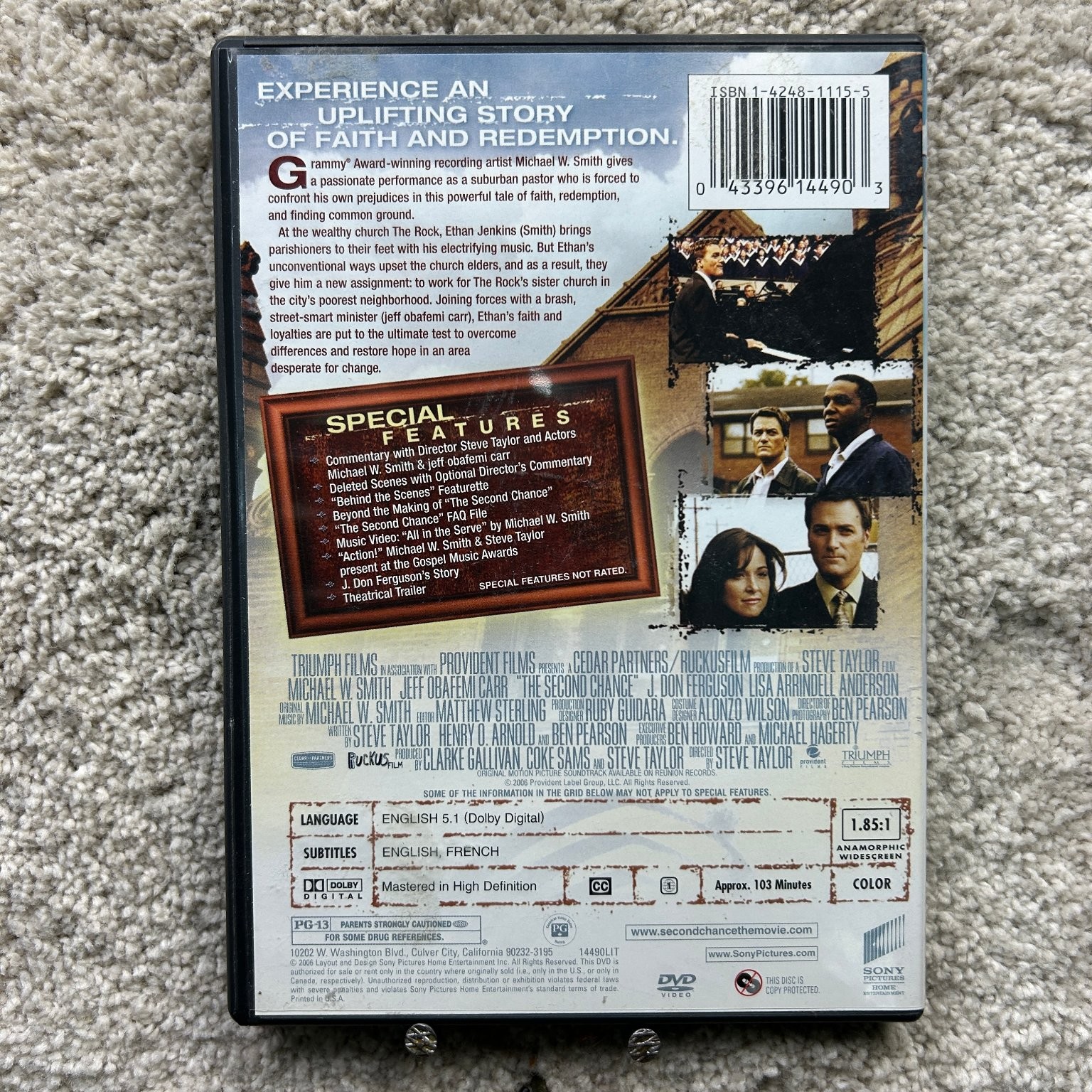 The Second Chance DVD 2009 Michael W. Smith Jeff Obafemi Carr Steve Taylor