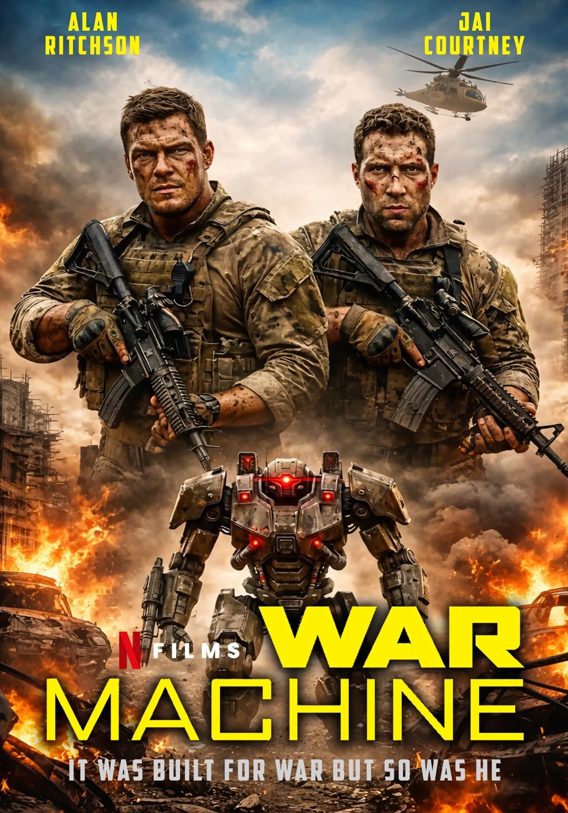 War Machine (2026) Custom DVD Action Military Sci-Fi Movie Eng Audio FreeShip