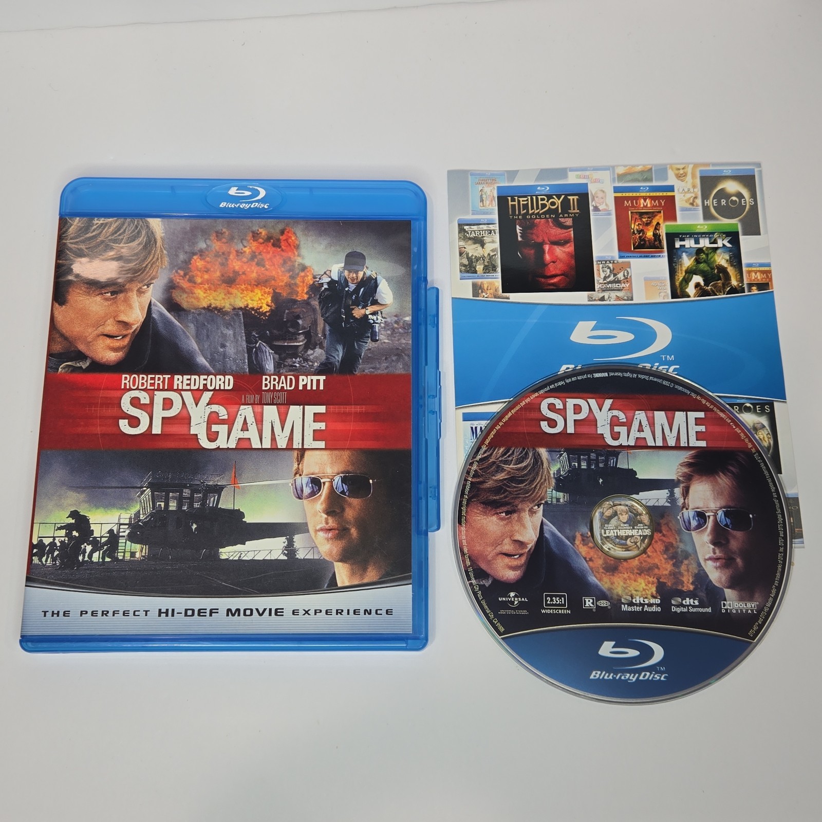2009 Spy Game Blu-Ray Disc Robert Redford Brad Pitt Catherine McCormack
