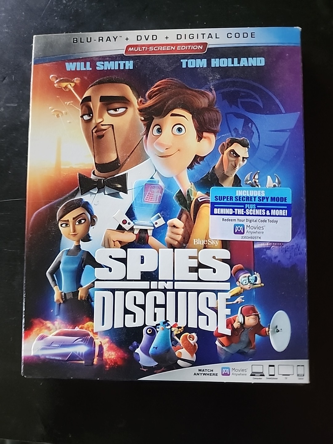 Spies in Disguise DVD 2020 Animated Movie, Will Smith, Tom Holland, New Sealed