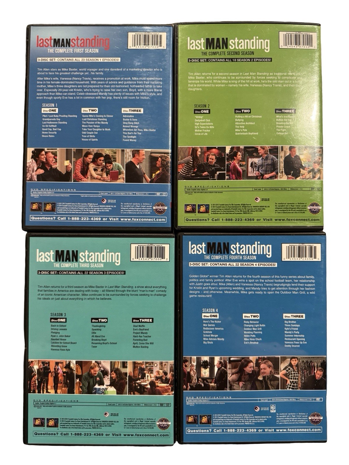 Last Man Standing: the Complete Seasons 1-4 (DVD, 2014) Tim Allen OOP
