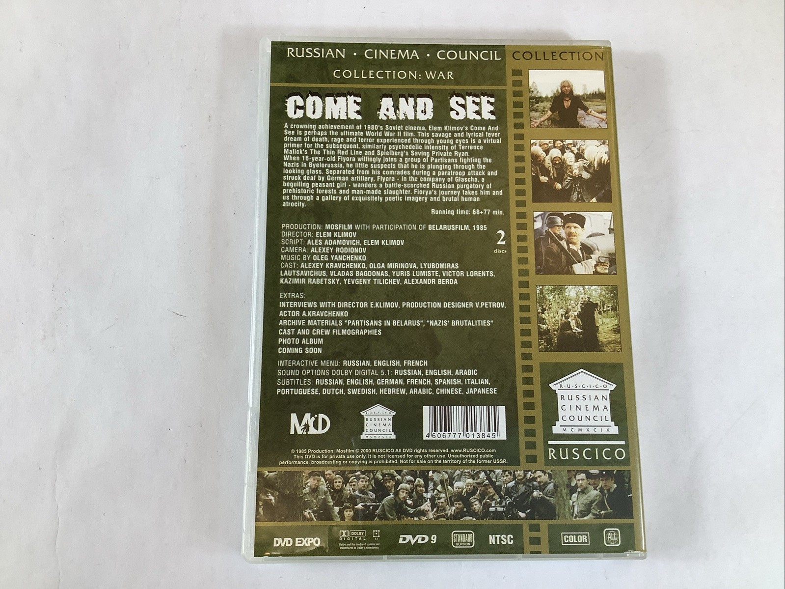 Come and See (2 DVDs, All Region) Russian WW2 Documentary Excellent Condition
