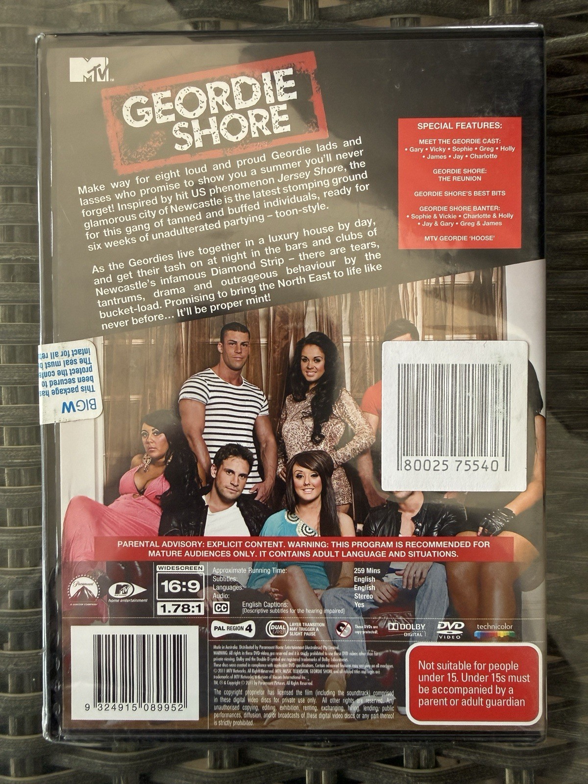 GEORDIE SHORE: THE COMPLETE FIRST SERIES (2011) DVD BRAND NEW & SEALED REGION 4