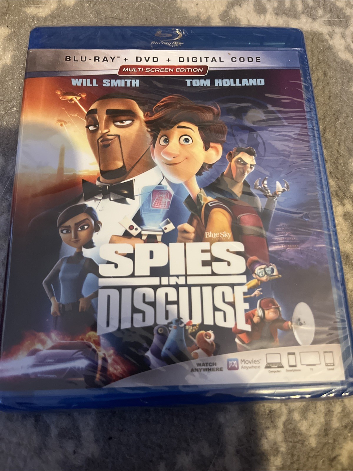 Spies in Disguise (Blu-ray, 2019) New Sealed Slip Cover Will Smith Tom Holland