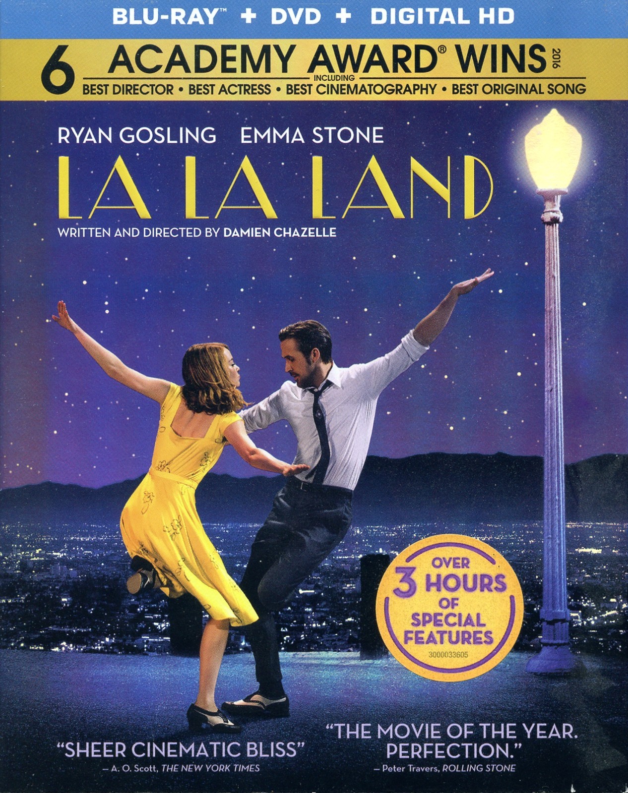 La La Land (Blu-ray/DVD, 2016) Ryan Gosling Emma Stone Movie