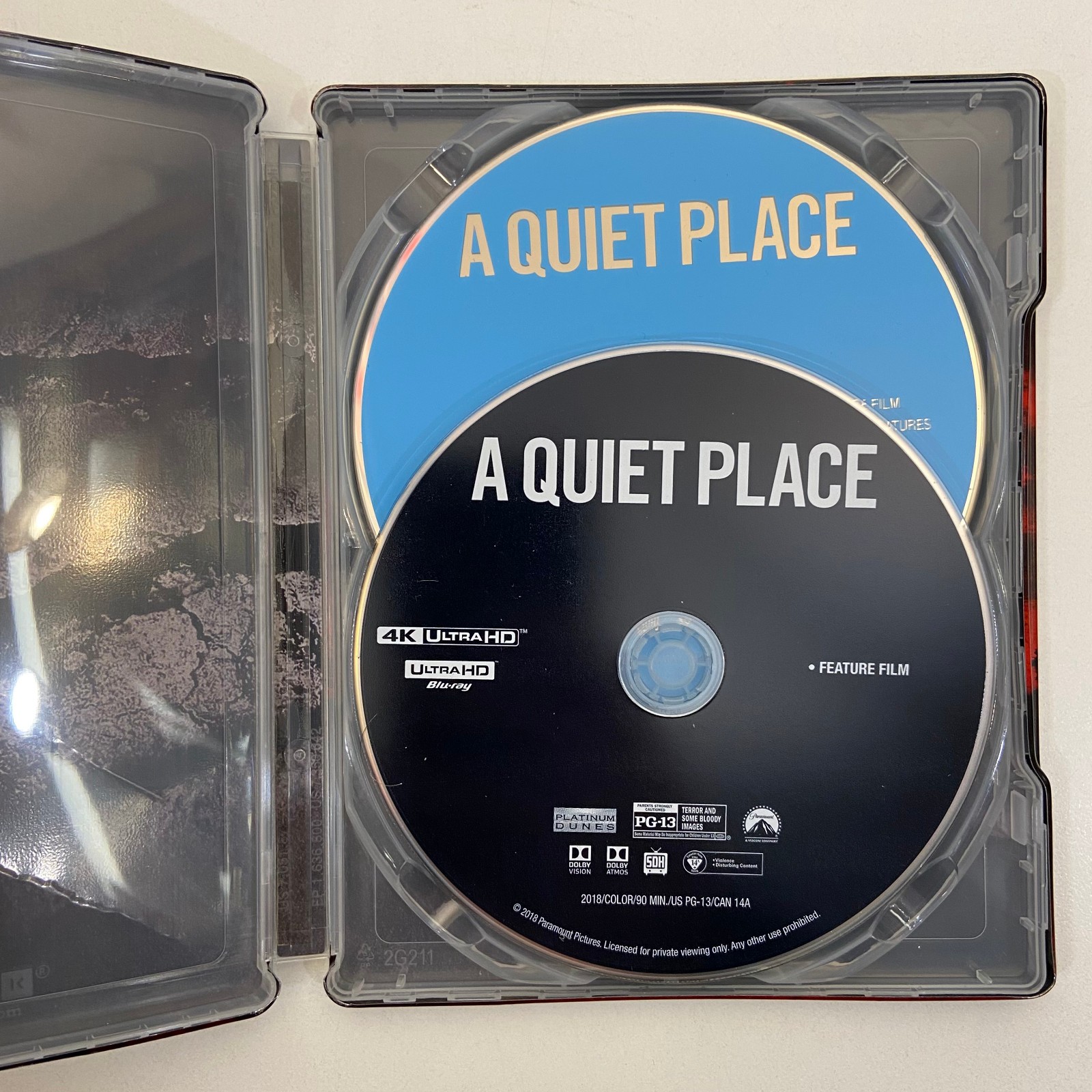 A Quiet Place Steelbook 4K UHD Blu Ray Emily Blunt John Krasinski Paramount
