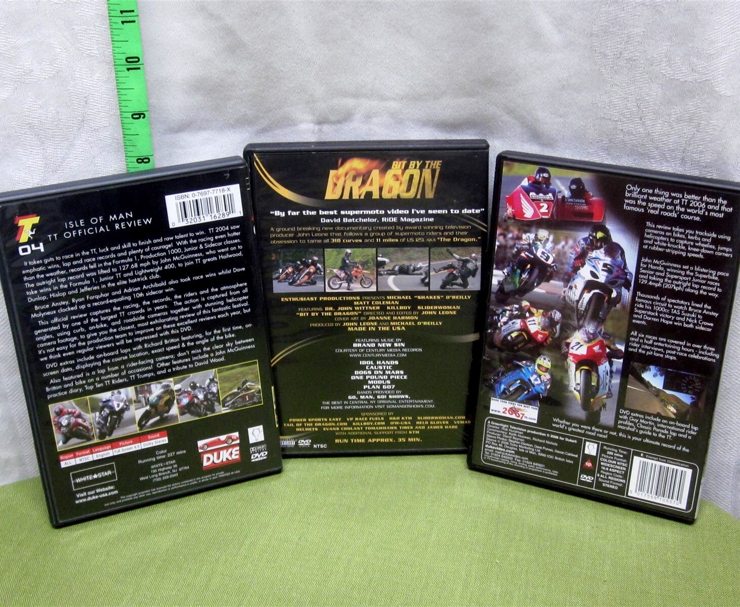 ISLE OF MAN TT motorcycle racing Tourist Trophy 3DVD lot Bit By Dragon supermoto