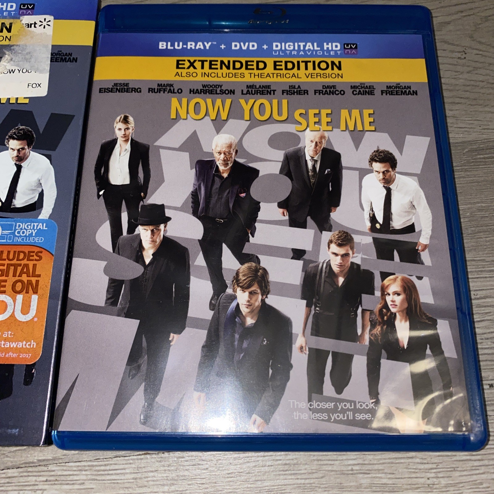 Now You See Me Blu-ray DVD 2013 Extended Edition Jesse Eisenberg Mark Ruffalo