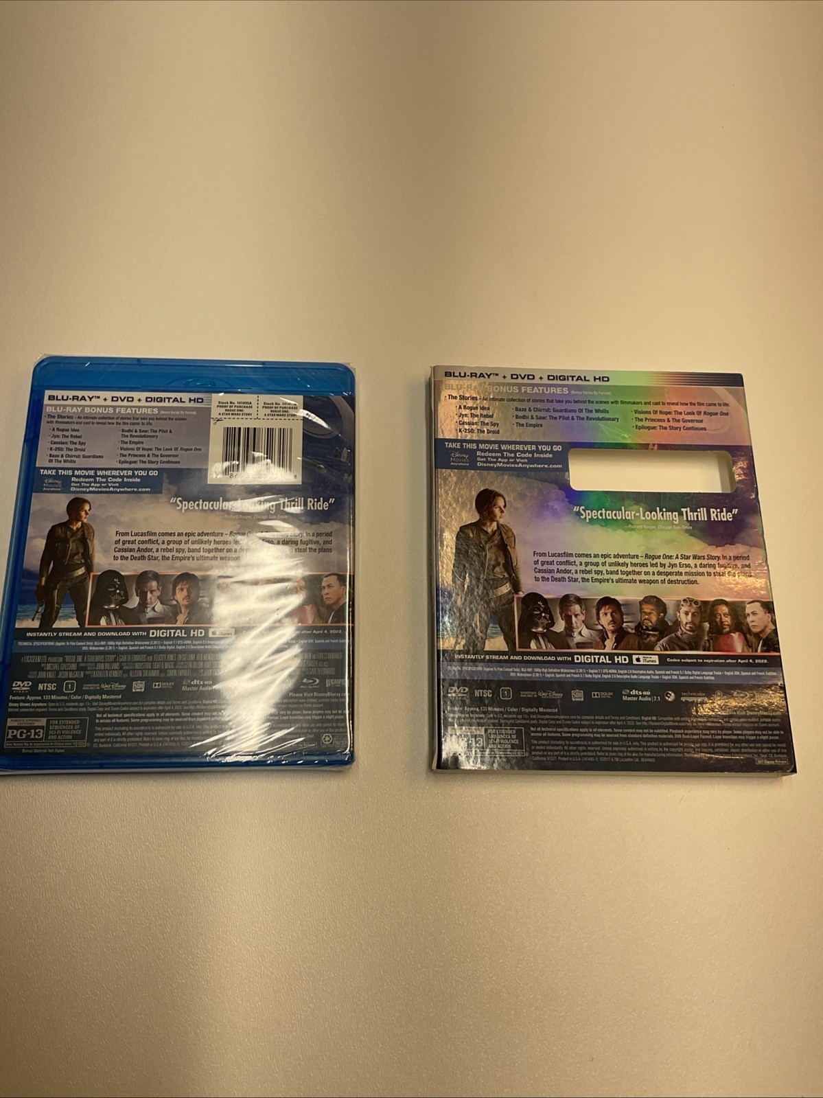 Rogue One: A Star Wars Story W/ Slipcover (Blu-ray, 2016) – NEW & SEALED