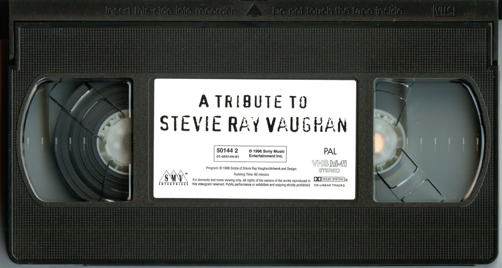 Stevie Ray Vaughn – VHS Video Tape – A Tribute To – HI-FI Stereo – 80 minutes