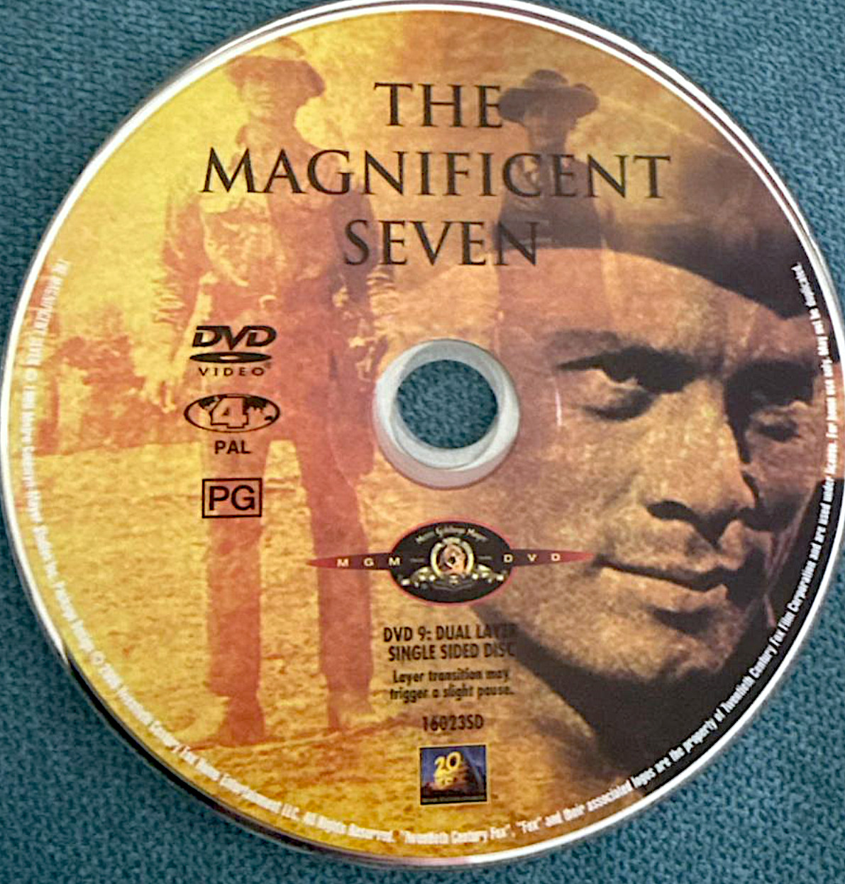 The Magnificent Seven Region 4 (DVD, 1960) DISC ONLY