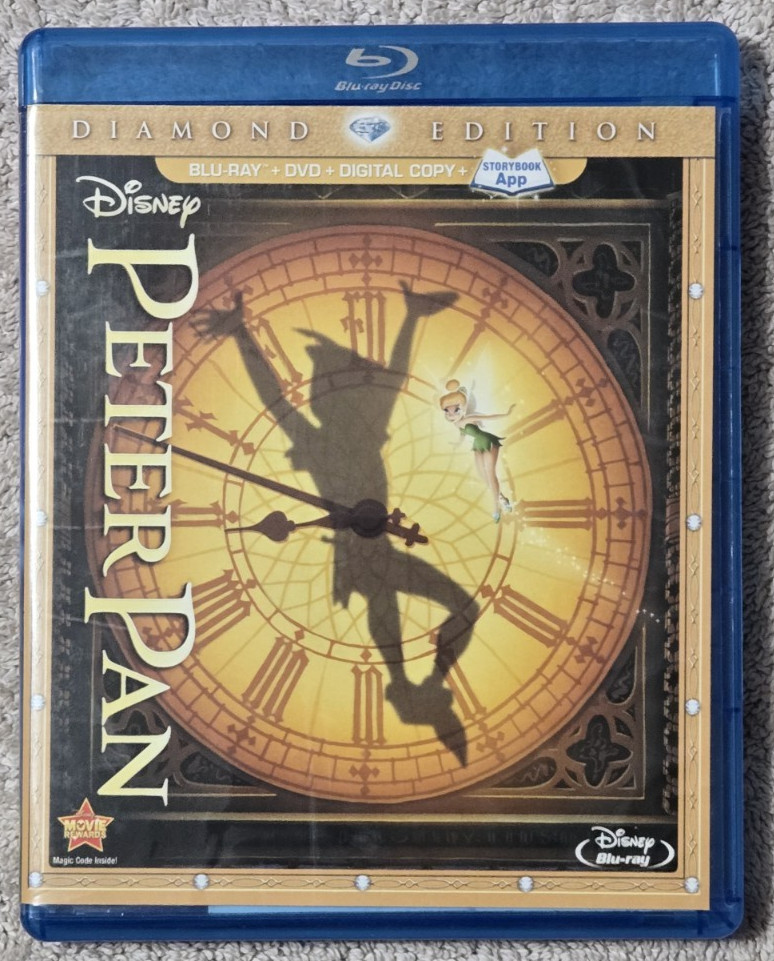 WALT DISNEY – PETER PAN – BLU RAY & DVD COMBO – 1953 – BOBBY DRISCOLL