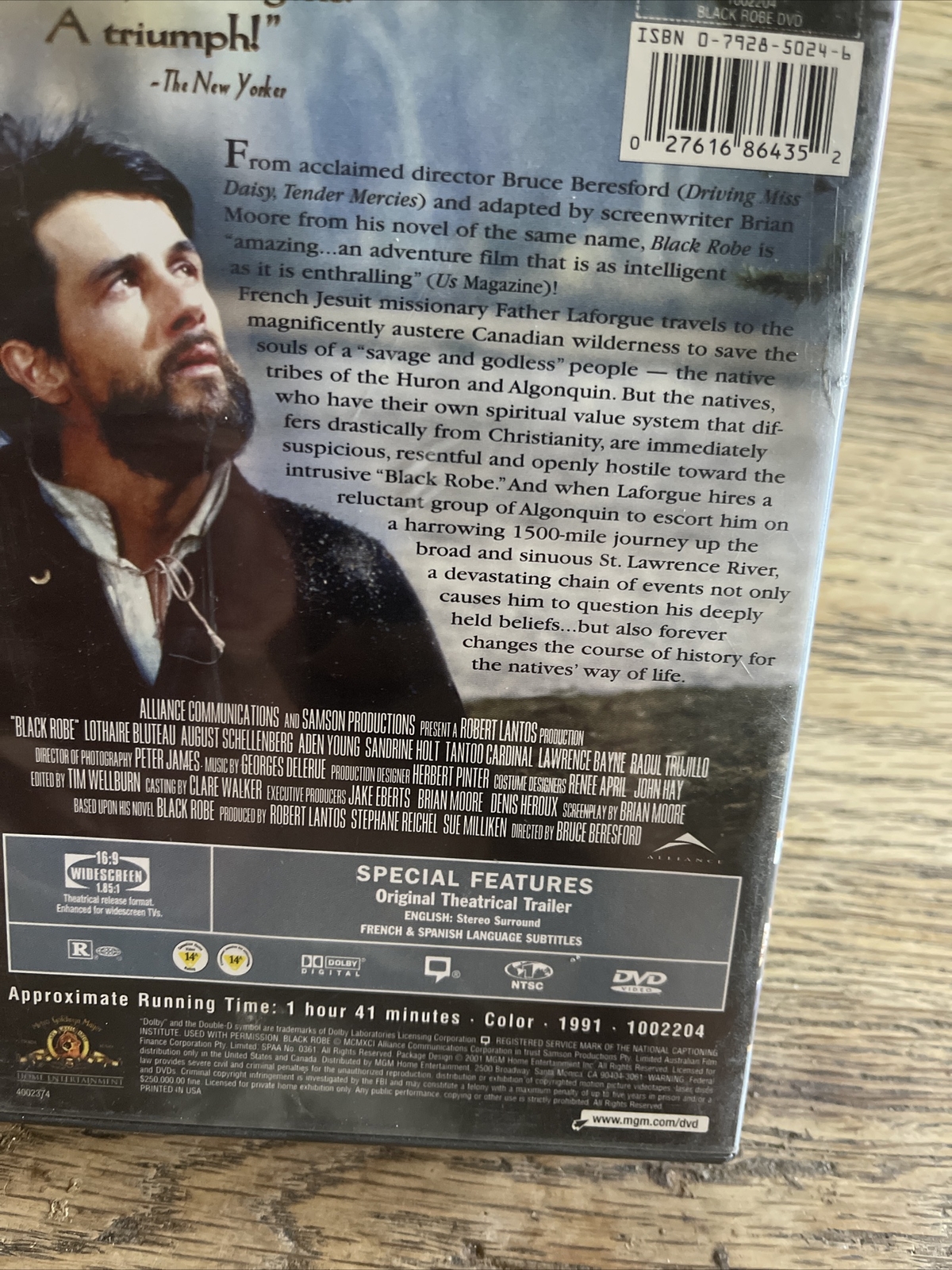 Black Robe DVD Bruce Beresford Lothaire Bluteau Cult Classic Algonquin Indian ￼