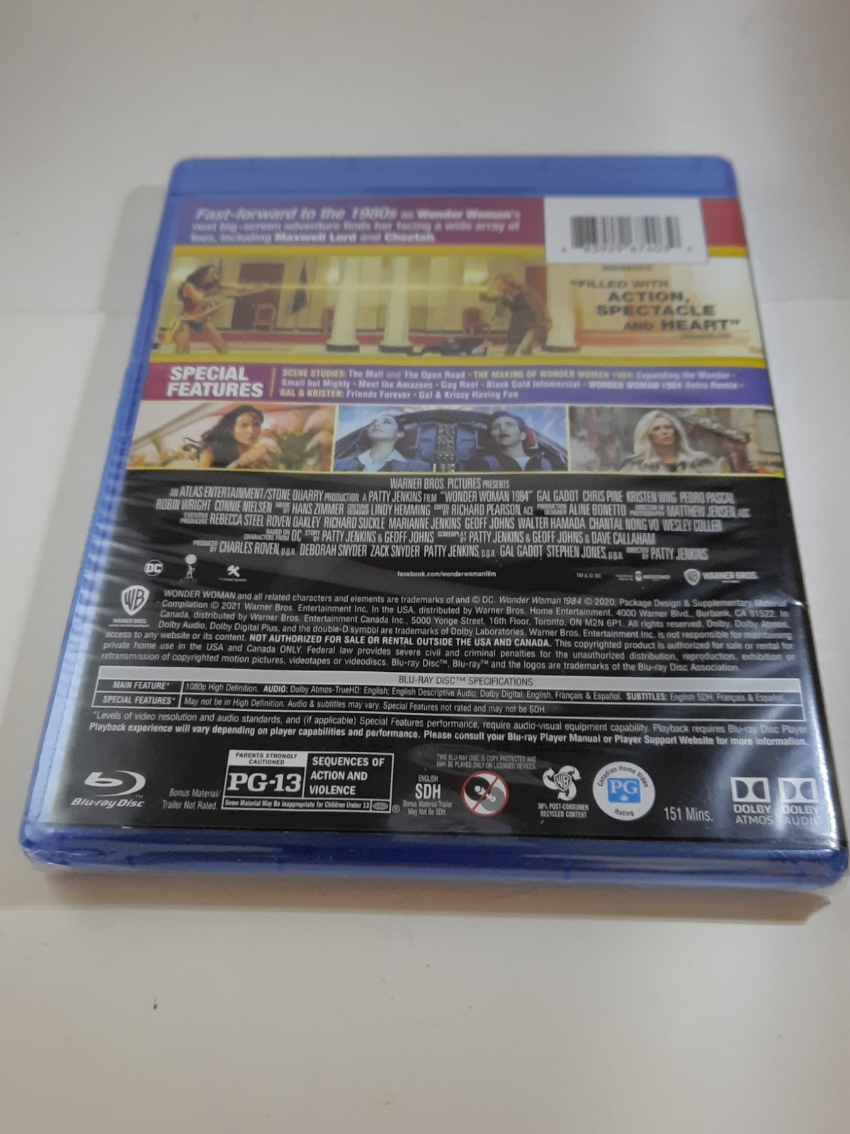 Wonder Woman 1984 (Blu‑ray + DVD + Digital) DC Comics Gal Gadot Factory Sealed