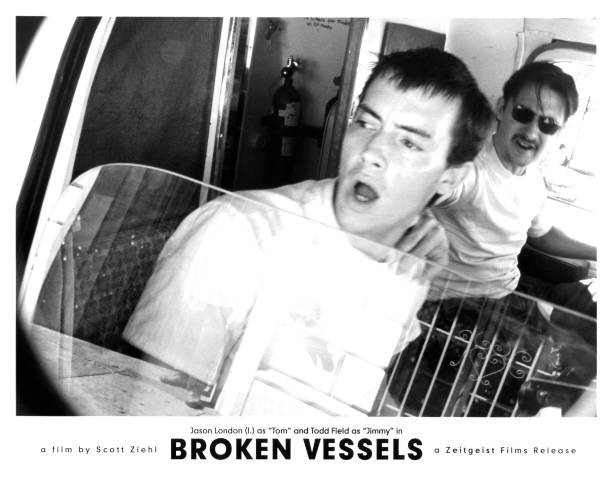 Jason London Todd Field on set of the movie Broken Vessels 1998 Old Photo 1
