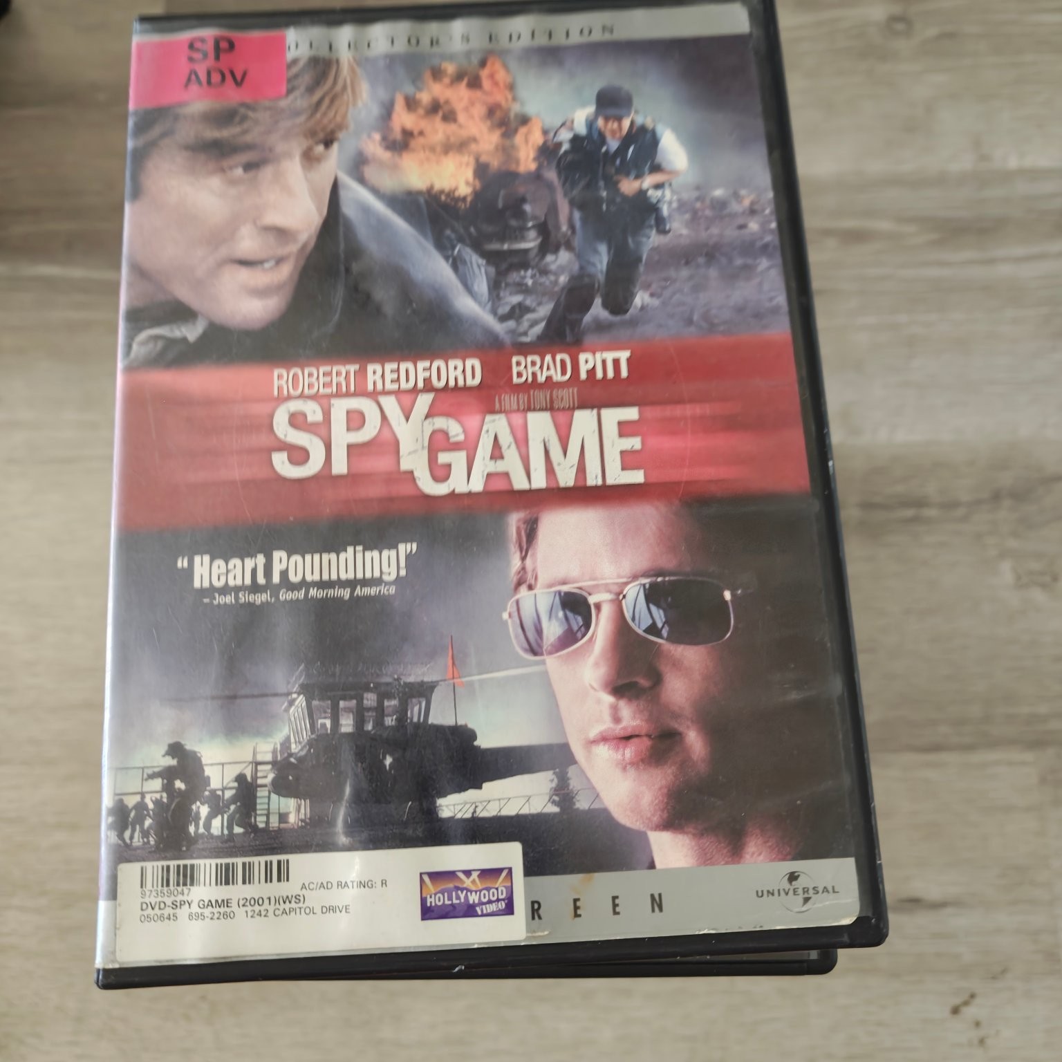 Spy Game DVD 2001 Robert Redford Brad Pitt Action Thriller