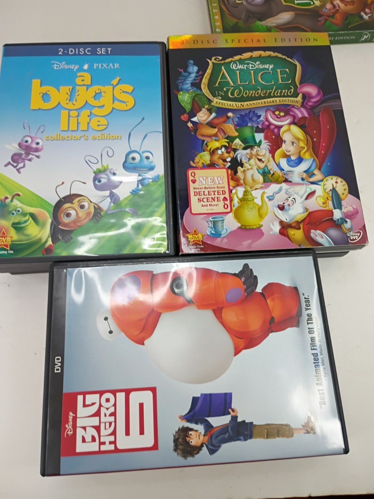 Lot Of Kids Disney DVDs Up Mulan Nemo Dragon Fantasia Lilo Pooh Tinkerbell Alice