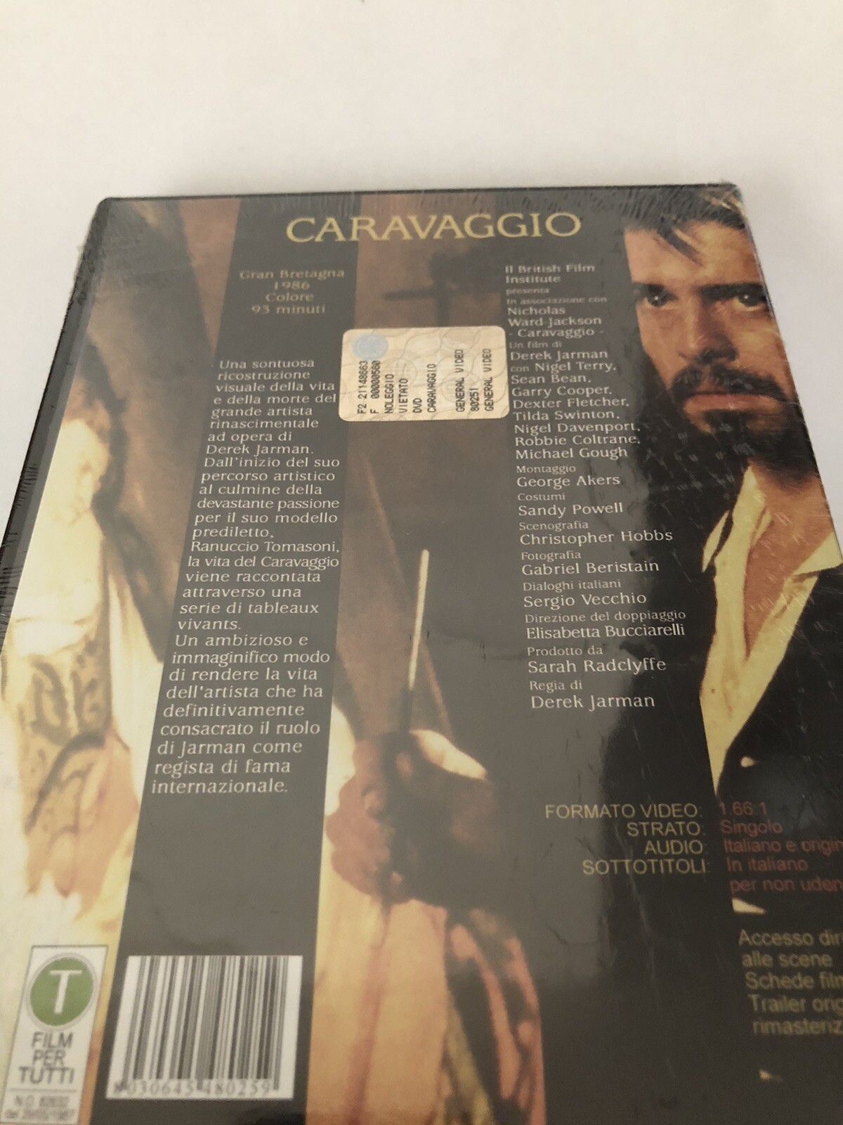 Carravagio DVD Region 2 Italy Import Italian Language New Derek Jarman Director