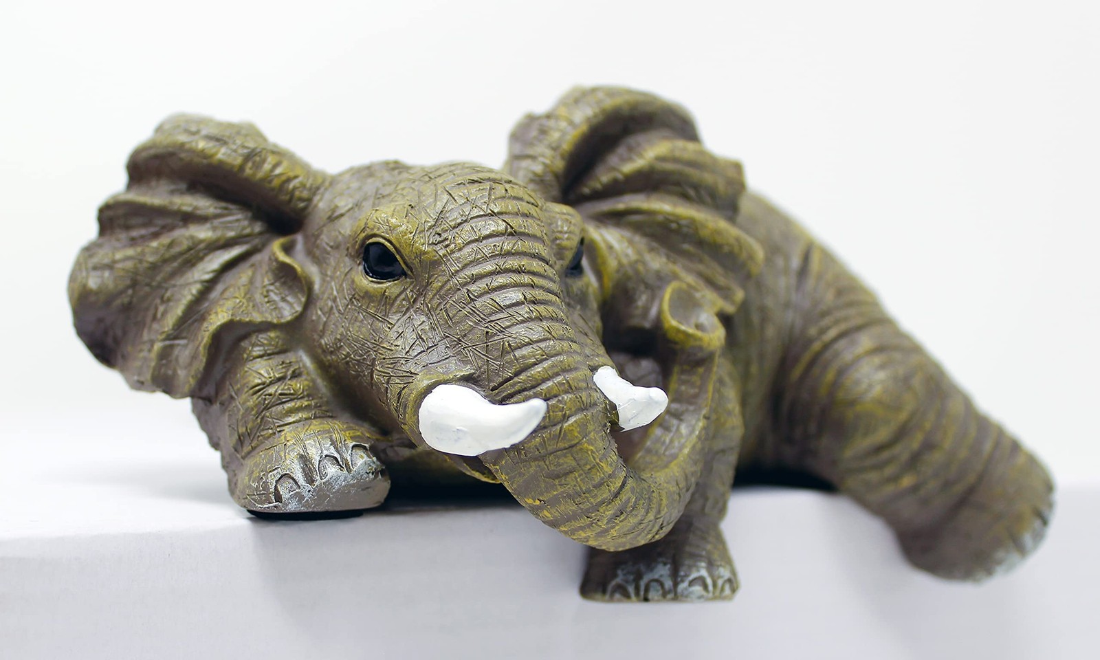 Nature’s Mark Elephant Shelf Sitter Resin Statue Figurine Home Stone