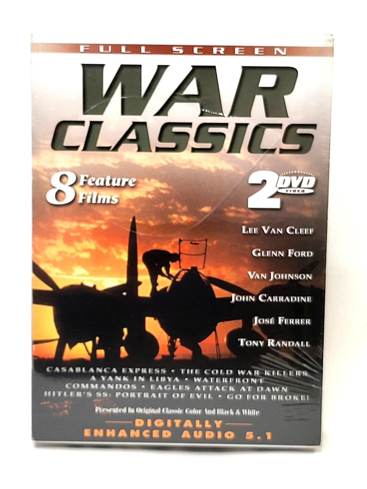 WAR CLASSICS 8 Feature Films DVD BOX SET on 2 Discs WW2 8 Movies World War 2